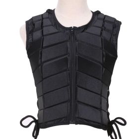 Horse Racing, Adult And Child Vests, Riding Protective Clothing, Vests, Seat Belts And Equipment (Option: Childrens Black C-M)