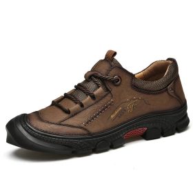 Non-slip Wear-resistant Hiking Outdoor Cross-country Hiking Shoes (Option: Brown-41)