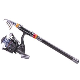 Fishing-Rod-Set Lures Spinning Reel Combo Line Telescopic Carbon-Fiber Travel And (Option: 1Style)