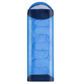 Anti Kick Quilt Portable Outdoor Sleeping Bag (Option: Cyan-1350g)