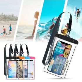 1pc Waterproof Cell Phone Pouch; Universal Underwater Sealing Case For Beach Swimming Pool (Color: Blue)