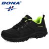 BONA 2022 New Designers Popular Hiking Shoes Man Nubuck Leather Mesh Outdoor Men Sneakers Climbing Shoes Men Sport Shoes Trendy