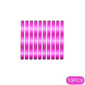 10Pcs Glow Sticks Bulk Colorful LED Foam Stick Cheer Bar Party Foam Glitter Glow Sticks Portable Luminous Atmosphere Party Props (Color: Always light-pink)