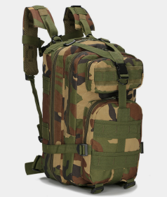 Military 3P Tactical 25L Backpack | Army Assault Pack | Molle Bag Rucksack | Range Bag (Color: camo)