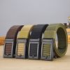 Men's Fashion Ratchet Belt Golf Belt; 1 3/8inch Quick Release Automatic Slide Buckle Nylon Web Webbing Belt For Outdoor Work; Military Tactical Belt