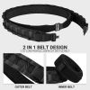 VOTAGOO Tactical Belt, 1.75'' MOLLE Battle Belt with Quick Release Buckle, Low Profile Laser-Cut Battle Belt for Range