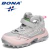 BONA 2021 New Designers Trendy Hiking Sport Shoes Children High Top Teenagers Mountain Climbing Trekking Shoes Child Winter Boot