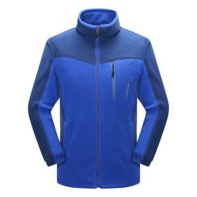 Cross-border Sources Of New Polar Fleece Warm Fleece Couple Cardigan Contrast (Option: Cai Lan Nan-L)